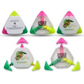 Translucent 3 Tip Triangle Custom Plastic Highlighter Pen